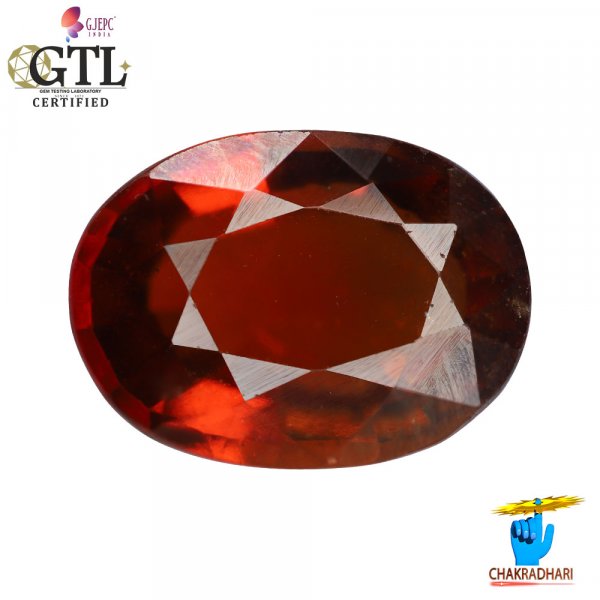 Image of 12.48 Carat Garnet Gemstone With Ring Or Pendant – गोमेद रत्न