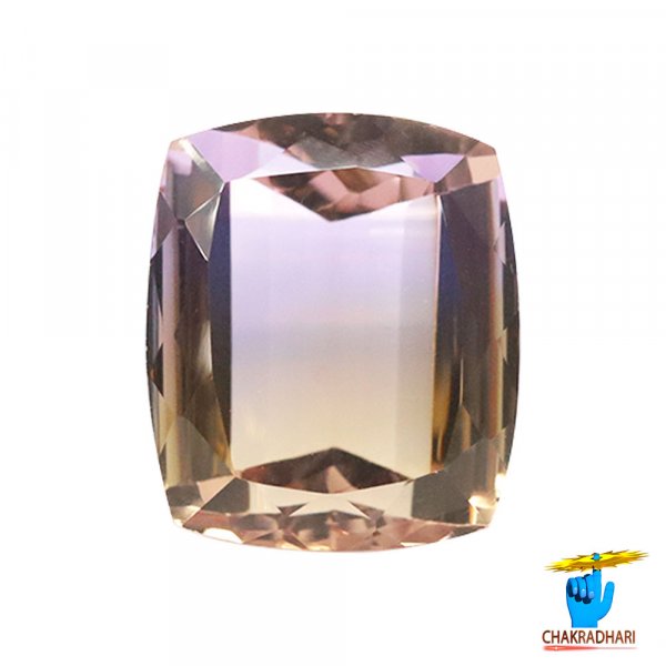 Image of 13.60 Carats Ametrine Gemstone Stone With Silver Ring Or Pendant - रत्न सुनकटैला