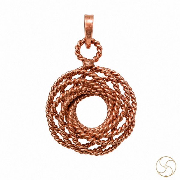 Image of 99.9% Copper One Sided Rodin Coil Pendant