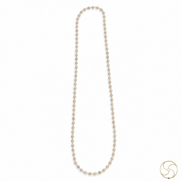 Image of 99.9% Pure Silver Beaded Tulsi Mala