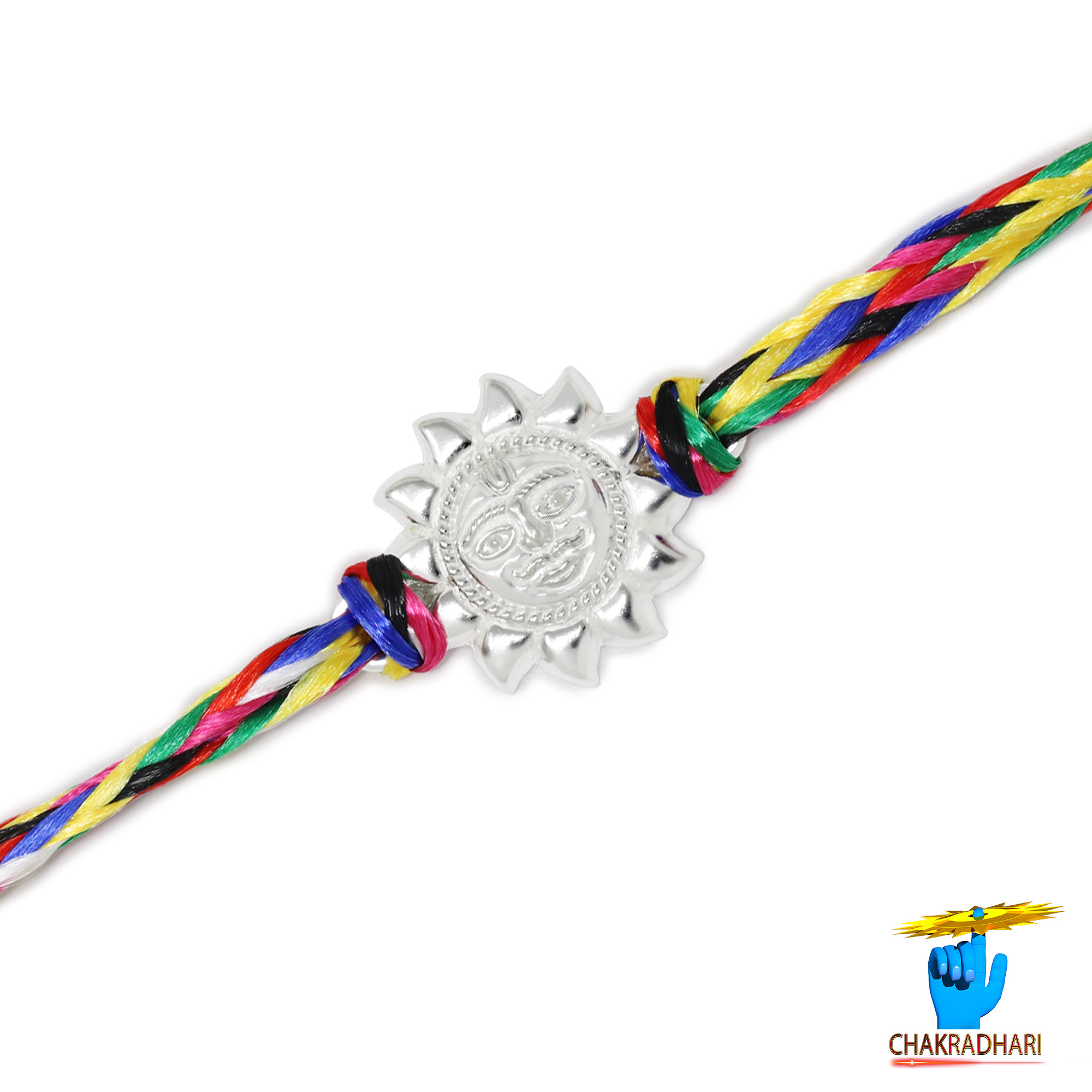 Radiant Joy Kids Sun Design Silver Rakhi
