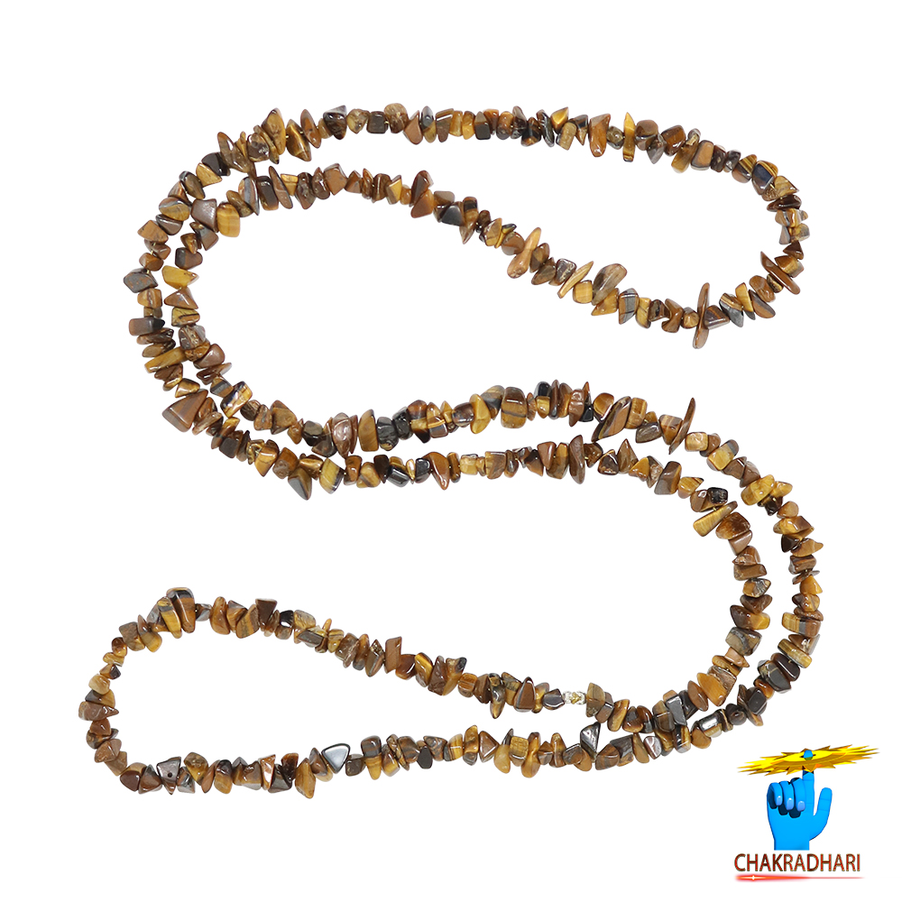 Tiger Eye Chips Wearing Mala -
