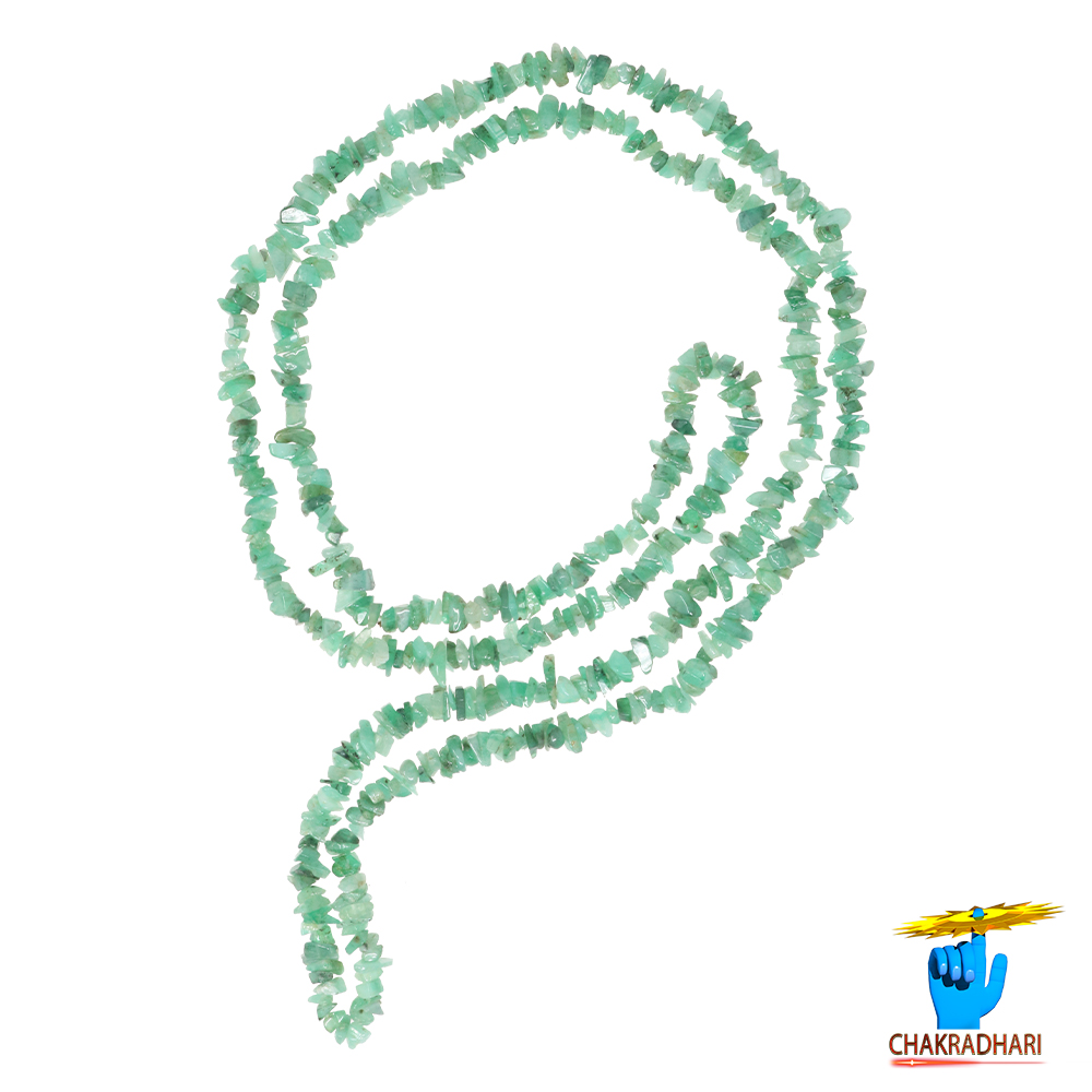 Emerald Chips Wearing Mala -