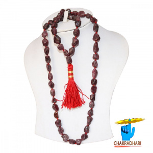 Image of 100% Origianal Manak Gemstone Mala : 54 Plus 1 Beads (Unheated Untreated Ruby Mala) - (चौवन संग गुरु - मनका)