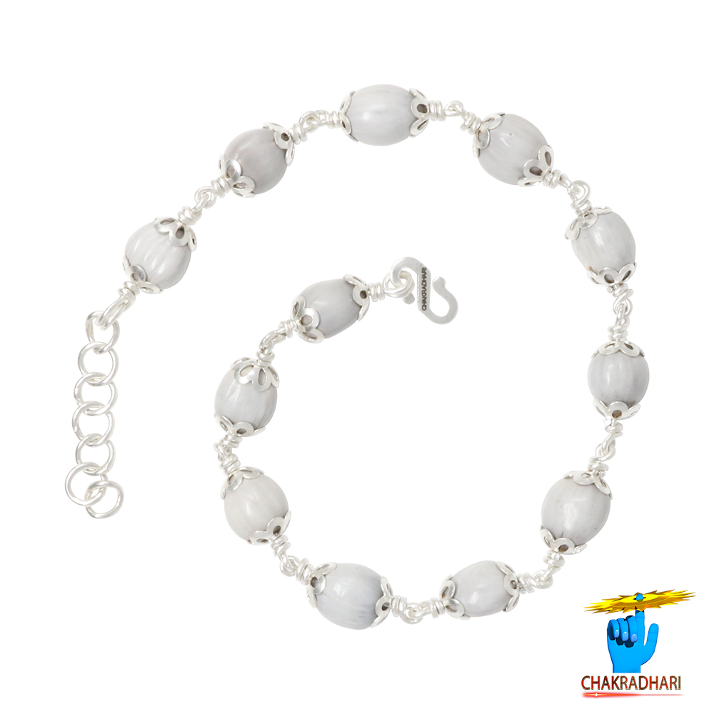 999 Silver Vaijayanti Beads Bracelet For Male And Female -