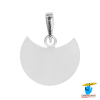 99.6 %  Silver Waxing Crescent Moon Pendant - चाँदी दशमी चंद्रमा लॉकेट (4.4gm)