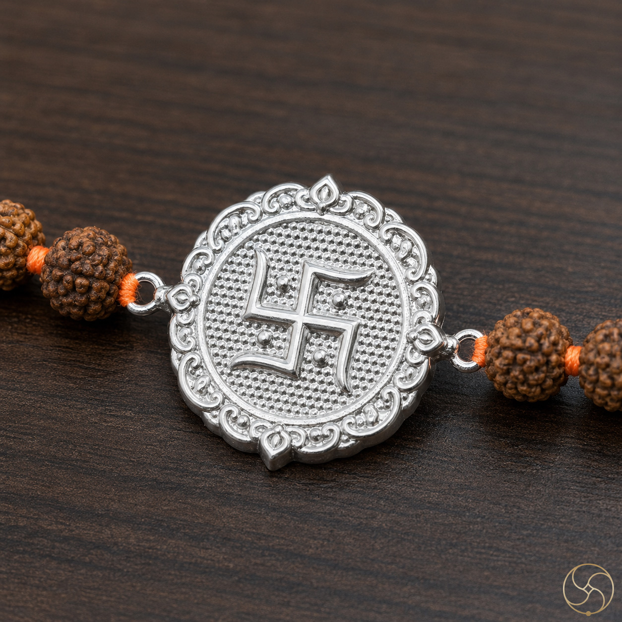 999 Silver Swastik Rakhi