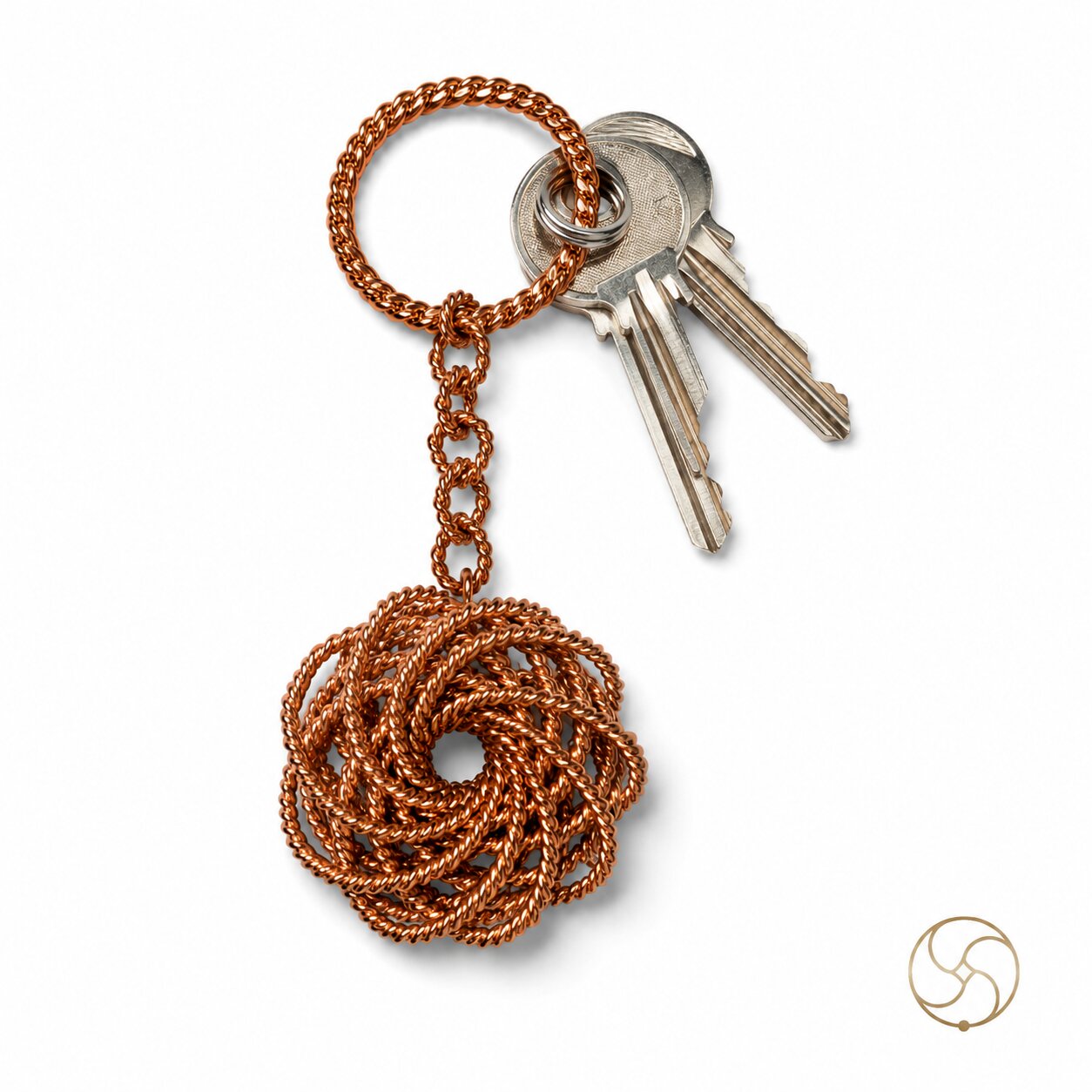 Rodin Coil Key Ring of  999 Nepaliya Copper