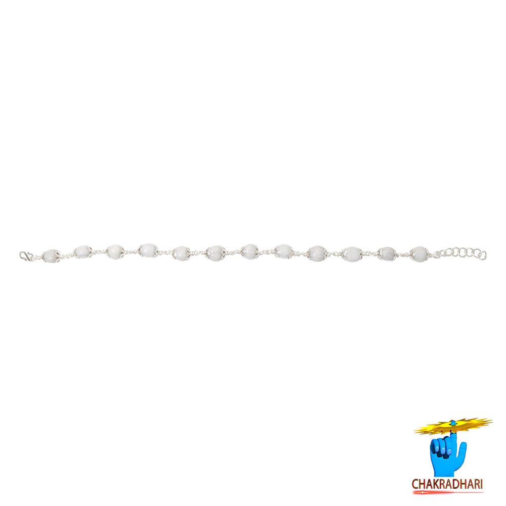 999 Silver Vaijayanti Beads Bracelet For Male And Female -