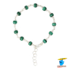 99.9% Silver Malachite Bracelet For Male Female -  चाँदी दाना फिरंग वलय स्त्री पुरुष हेतु