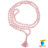 Rose Quartz Mala 108 Plus 1 Beads for Jaap or Wearing 8mm or 6mm
