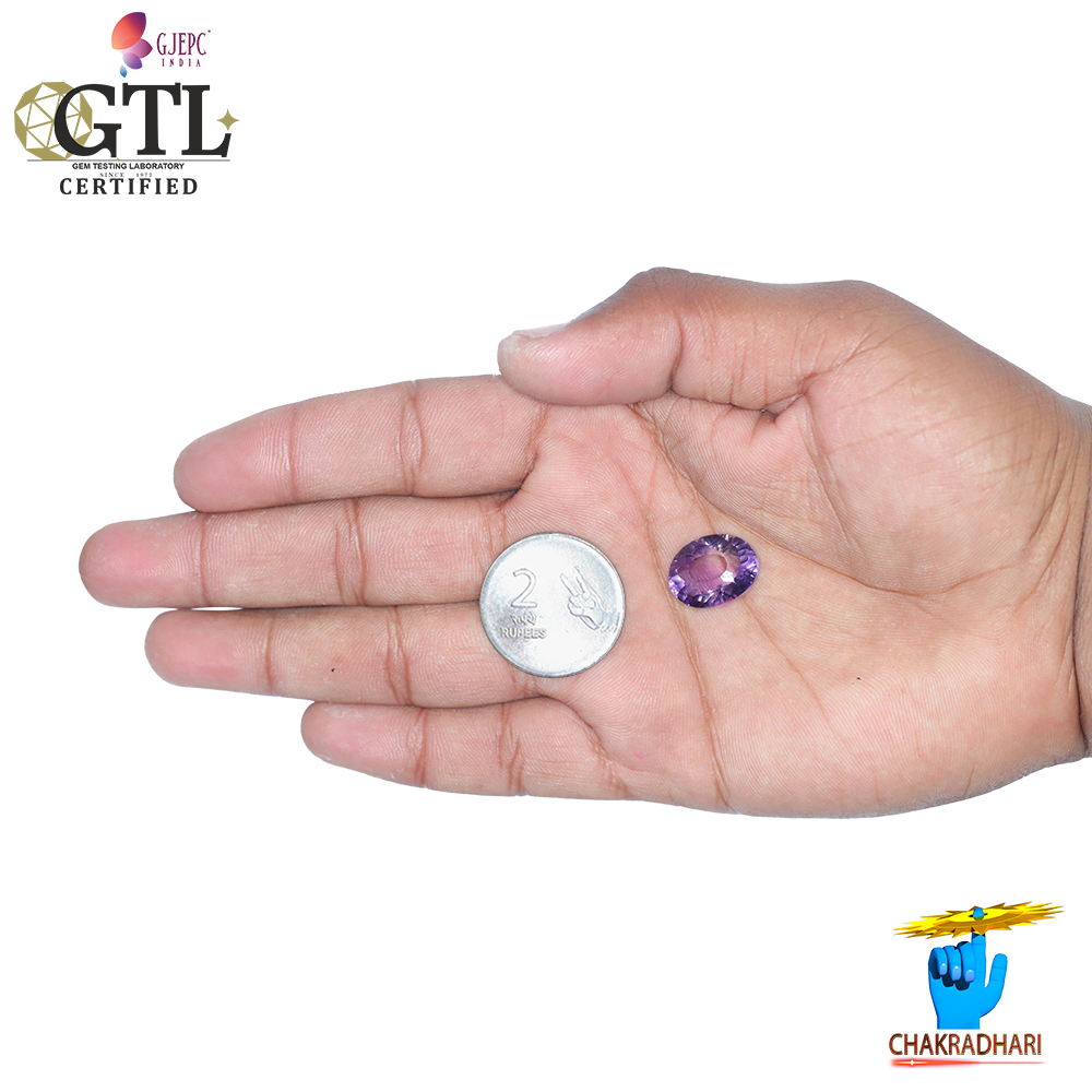 1408 Carats Amethyst Katela Jamuniya Stone With Silver Ring Or Pendant -