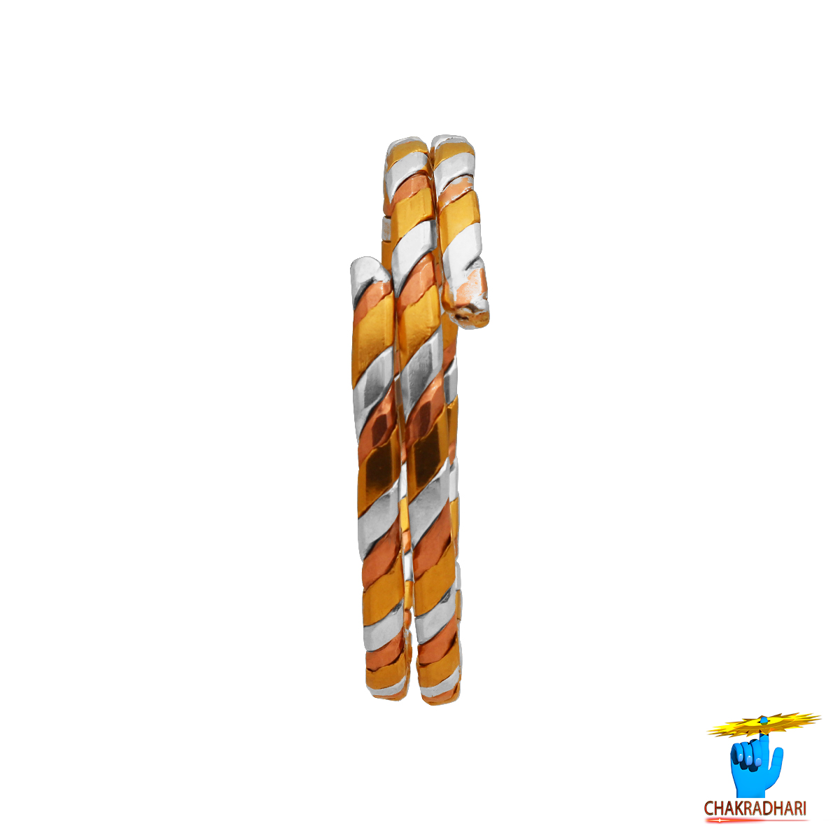 3 Metal Bangle With 999 Purity Gold-70gmSilver-41gmCopper-38gm