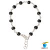 99.9% Silver Black Obsidian Bracelet For Male And Female - चाँदी शीशा कराल वलय स्त्री पुरुष हेतु