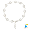 99.9%  Silver Clear Crystal Bracelet For Male And Female - चाँदी स्फटिक वलय स्त्री पुरुष हेतु