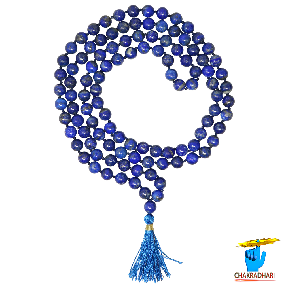 Lapis Lazuli Stone Mala For Jaap and Wearing 108 Plus 1 Beads -