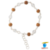 99.9% Silver Rudraksha Sphatik Bracelet For Male And Female - चाँदी रुद्राक्ष स्फटिक वलय स्त्री पुरुष हेतु