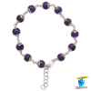 99.9% Silver  Amethyst Bracelet For Male And Female -  चाँदी कटैला चट्टान वलय स्त्री पुरुष हेतु