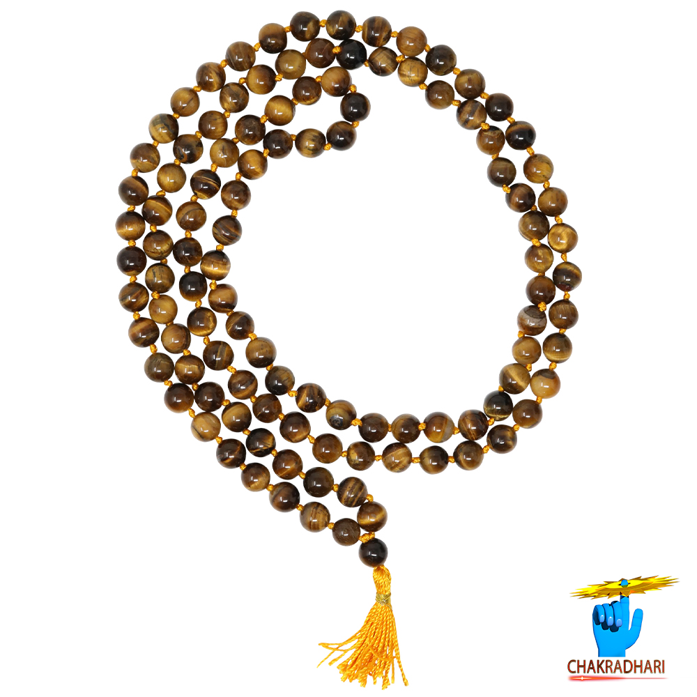 Tiger Eye Mala 108 Plus 1 beads For Jaap and Wearing -