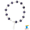 99.9% Silver Charoite Stone Bracelet For Male And Female - चाँदी चारा पत्थर वलय स्त्री पुरुष हेतु
