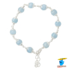 99.9%  Silver Aquamarine Bracelet For Male And Female -  चाँदी बेरूज वलय स्त्री पुरुष हेतु