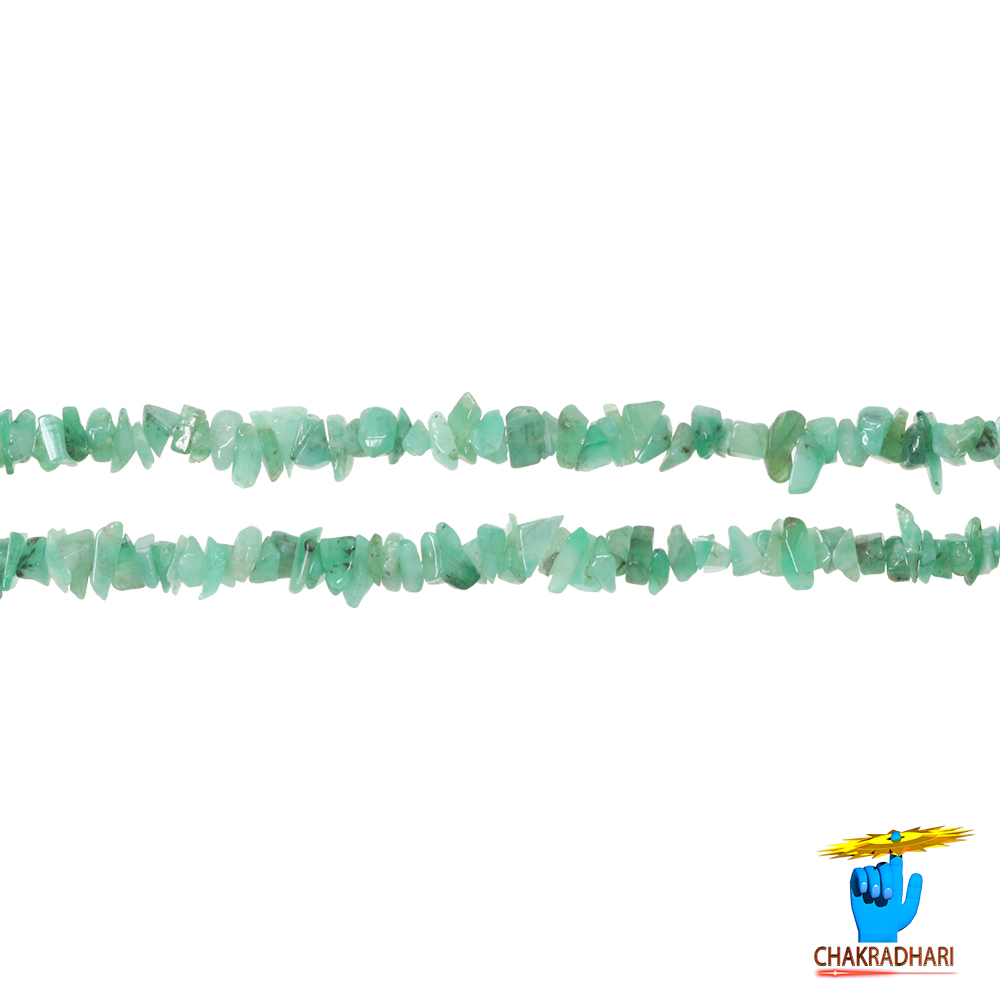 Emerald Chips Wearing Mala -