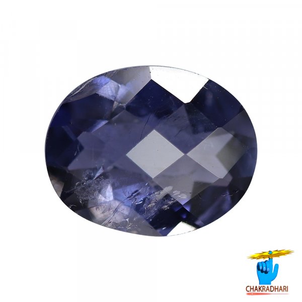 Image of 3.46 Carats Iolite Gemstone With Silver Ring Or Pendant - काका नीली रत्न