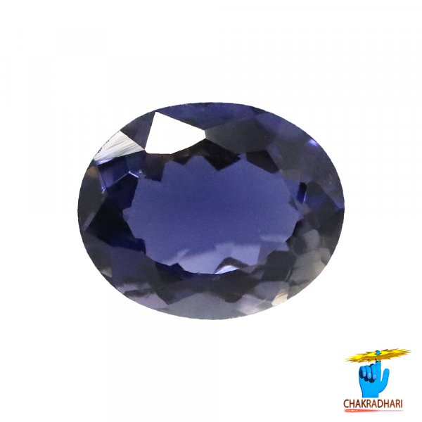 Image of 3 Carats Iolite Gemstone With Silver Ring Or Pendant - काका नीली रत्न