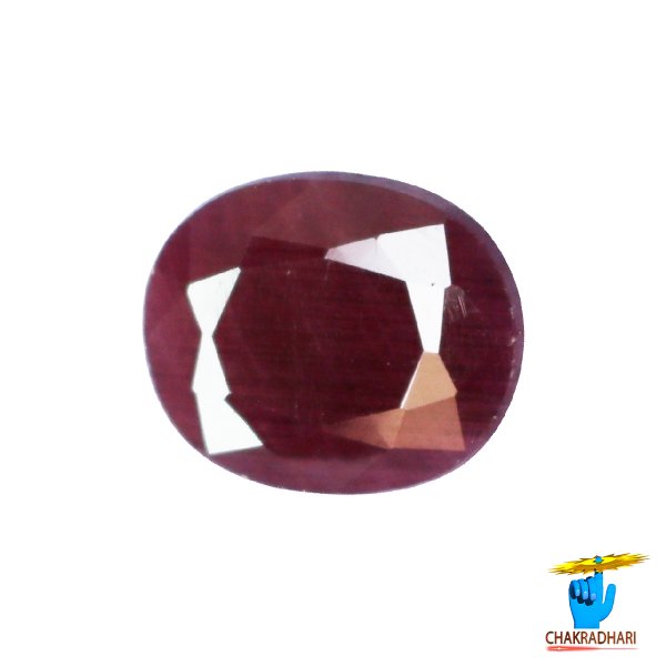 Image of 07.10 Carat Ruby Gemstone With Ring Or Pendant - मानक रत्न