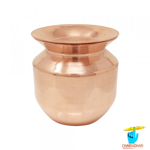Image of 850 ml 99.9%  Nepaliya Copper Naspati Lota (623gm) - नेपालिया तांबा नासपाती  लोटा