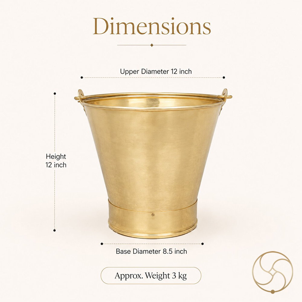 Ritika Peetal Balti Traditional Brass Bucket
