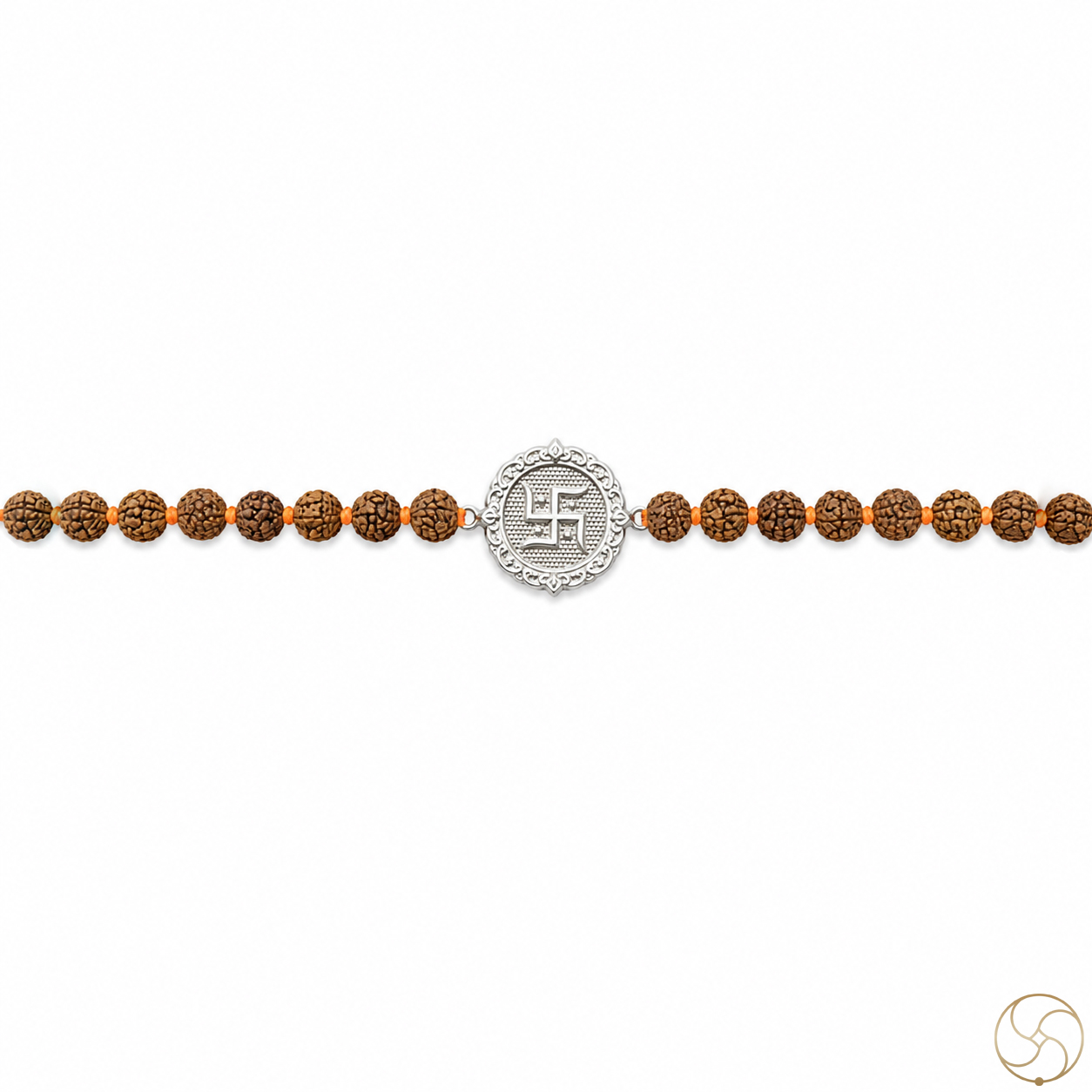 999 Silver Swastik Rakhi