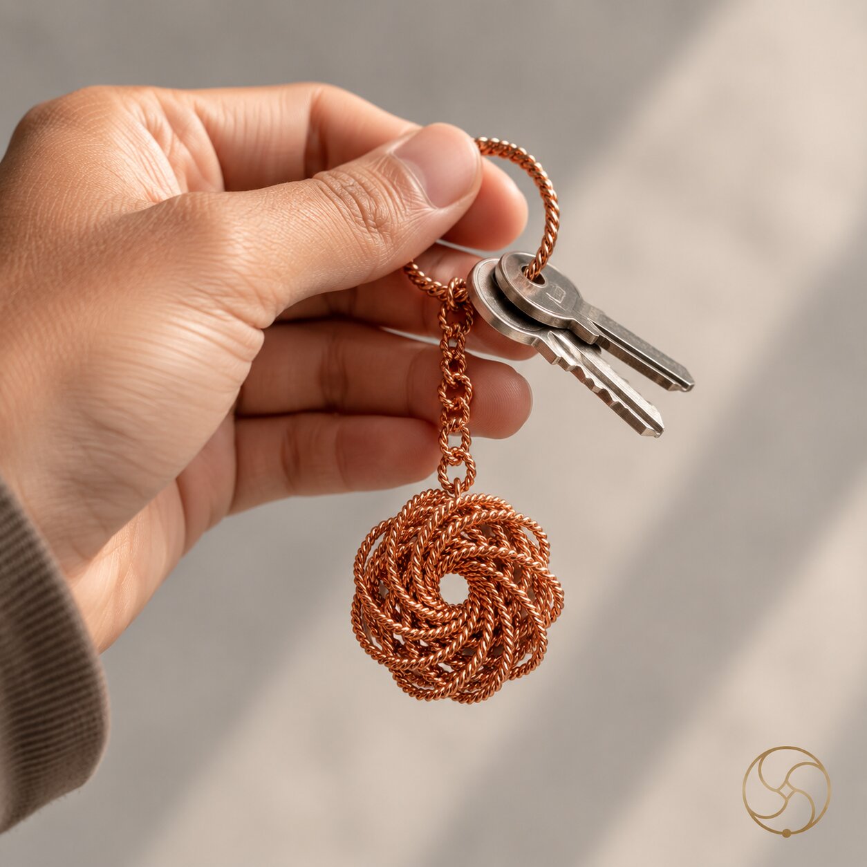 Rodin Coil Key Ring of  999 Nepaliya Copper