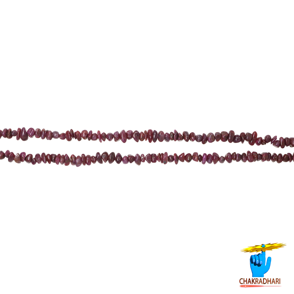 Ruby Chips Mala Wearing Mala -