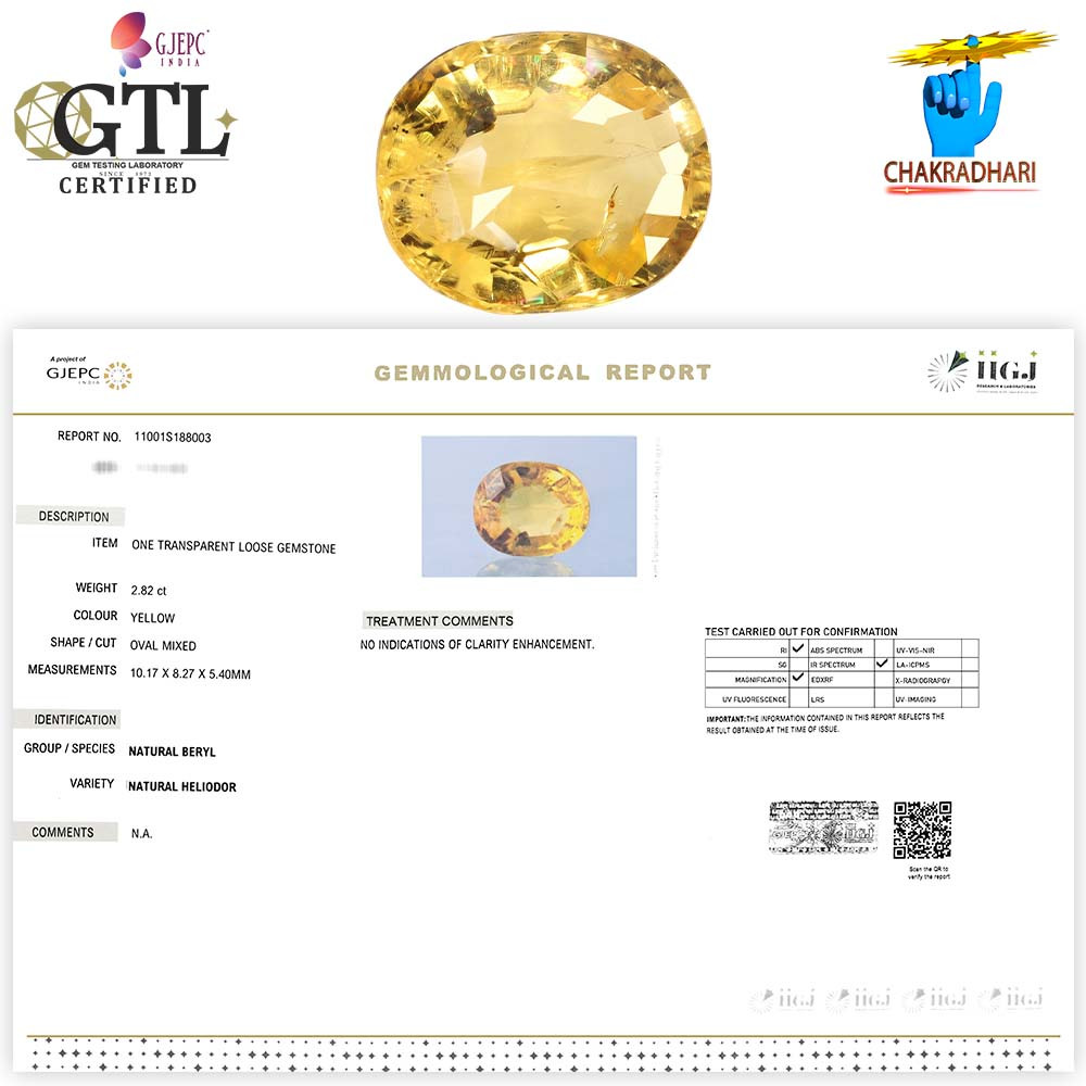 282 Carat Natural Heliodor Gemstone With Silver Ring And Pendant-