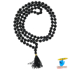Black Agate Mala 108 Plus 1 Beads for Jaap and Wearing 8mm or 6mm