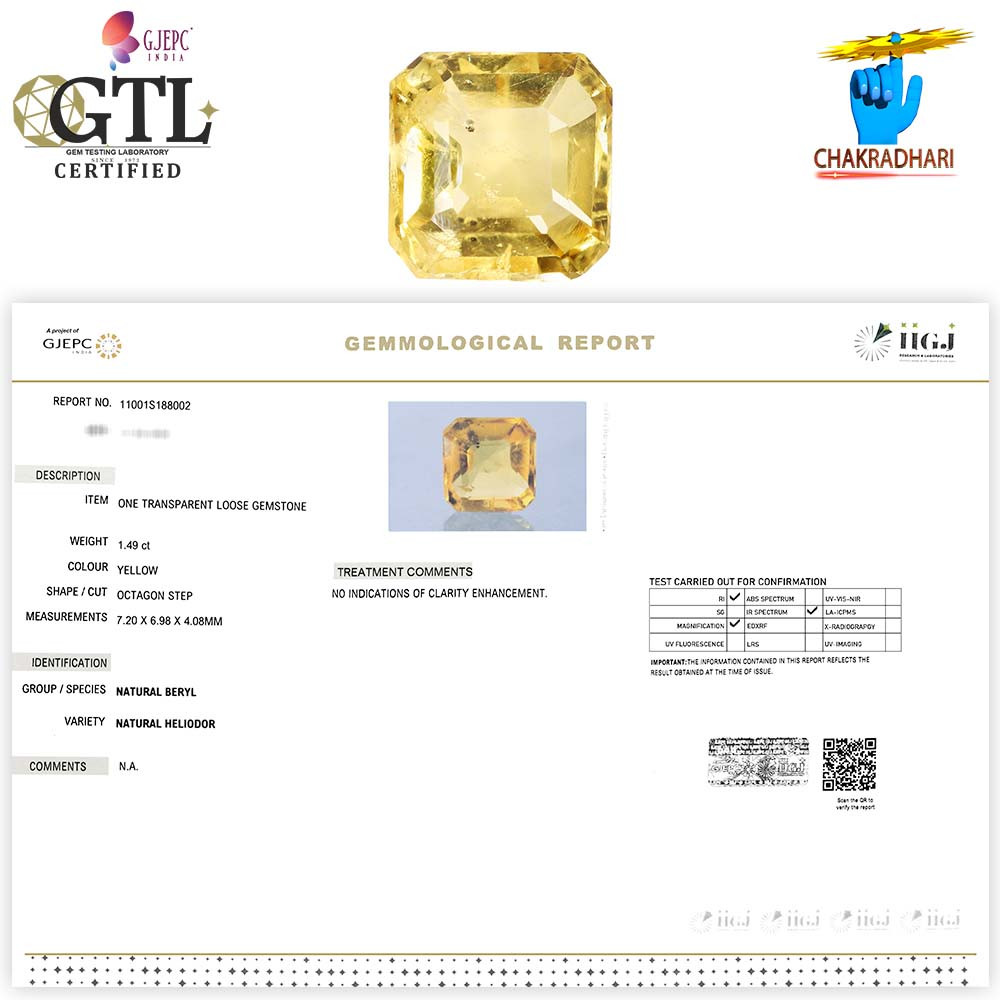 149 Carat Natural Heliodor Gemstone With Silver Ring And Pendant-