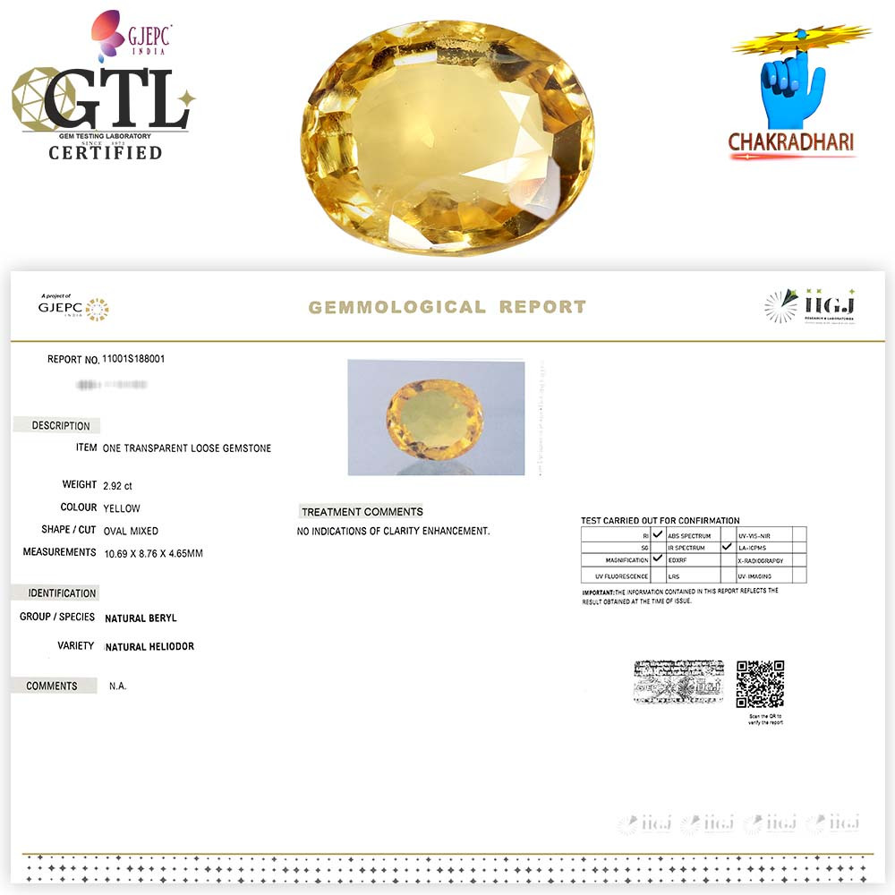 292 Carat Natural Heliodor Gemstone With Silver Ring And Pendant-