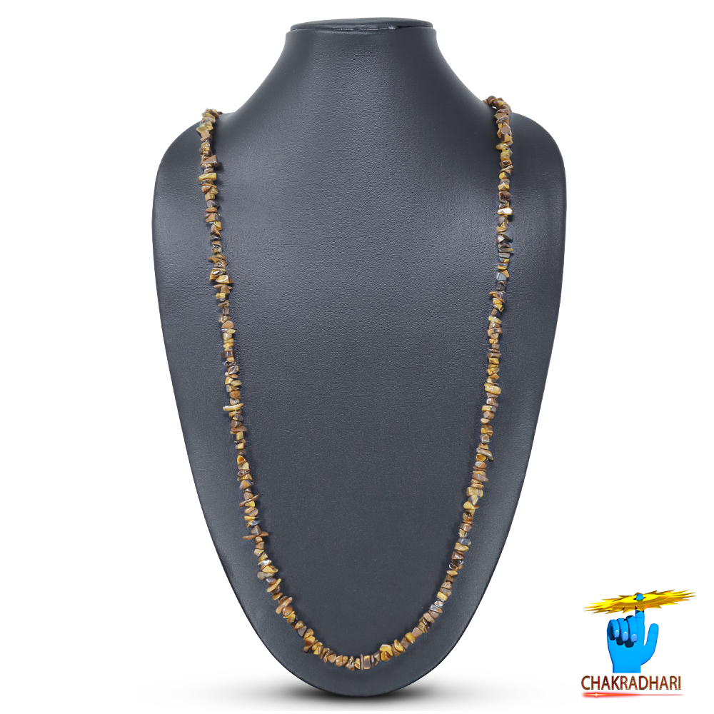 Tiger Eye Chips Wearing Mala -