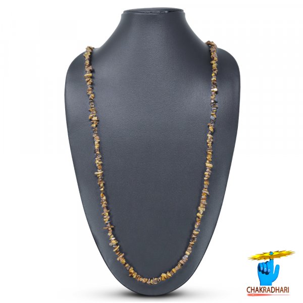 Image of Tiger Eye Chips Wearing Mala - टाइगर ऑय टुकड़ी माला
