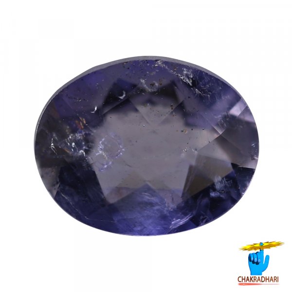 Image of 4.08 Carats Iolite Gemstone With Silver Ring Or Pendant - काका नीली रत्न