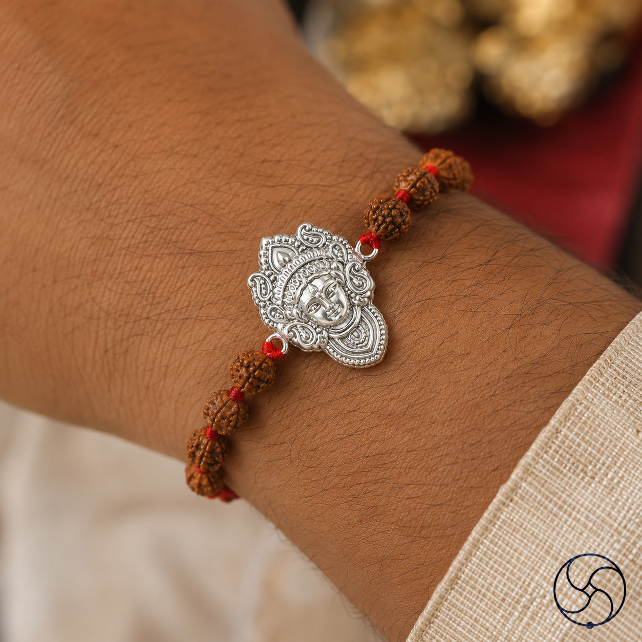 999 Silver Durga Maa Rakhi