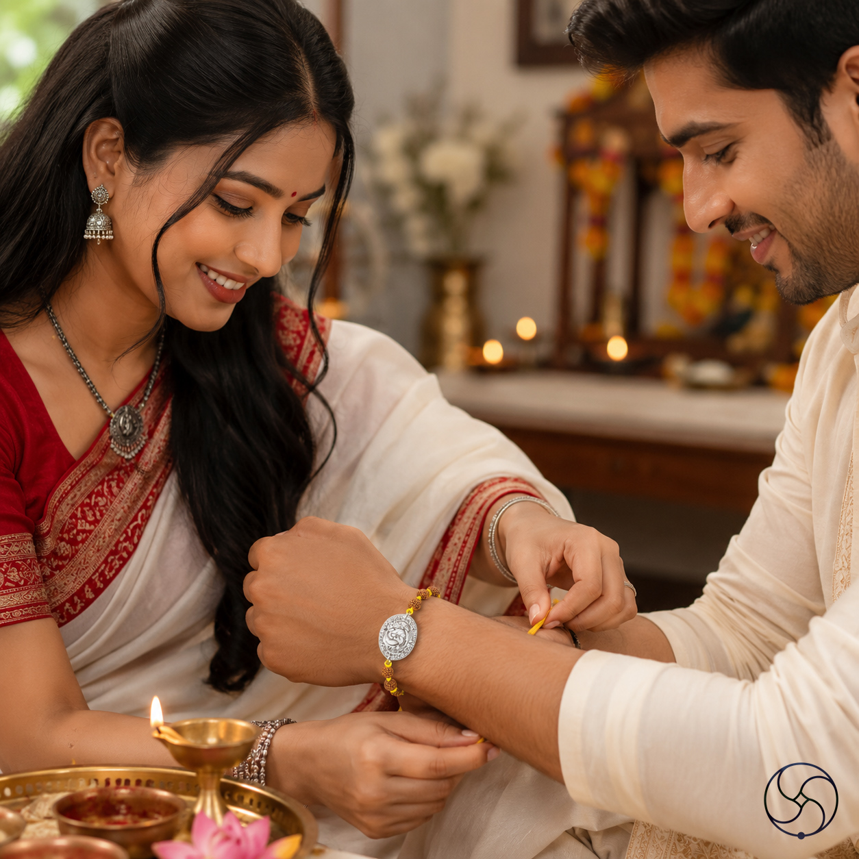 999 Silver Twin Matasya Rakhi