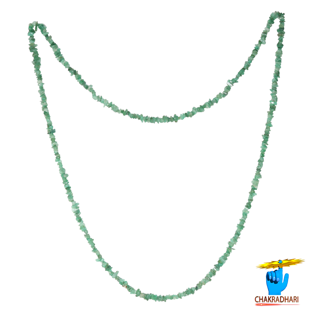 Emerald Chips Wearing Mala -