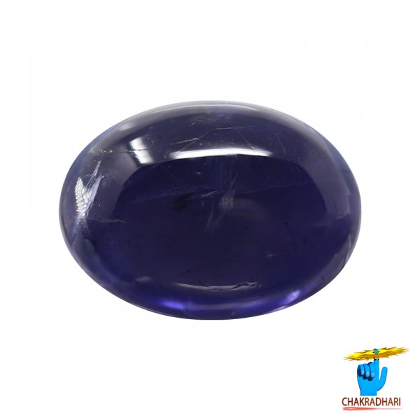 Image of 6.85 Carats Iolite Gemstone With Silver Ring Or Pendant - काका नीली रत्न