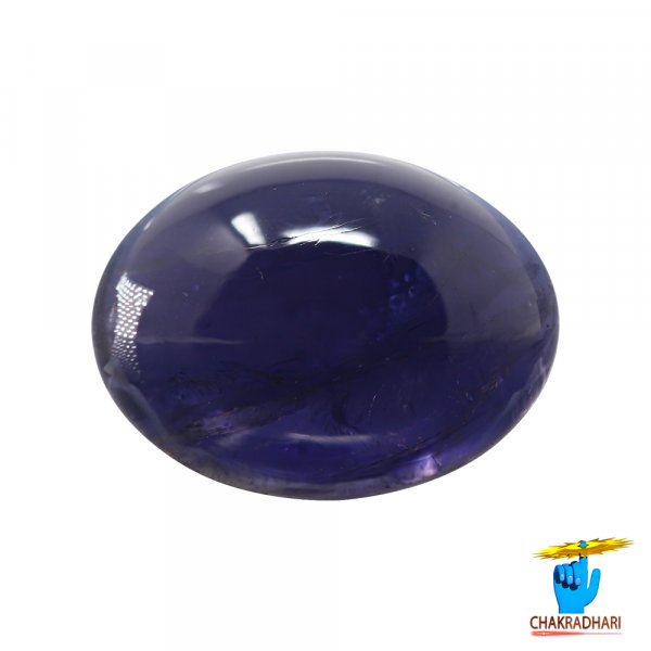 Image of 8.63 Carats Iolite Gemstone With Silver Ring Or Pendant - काका नीली रत्न