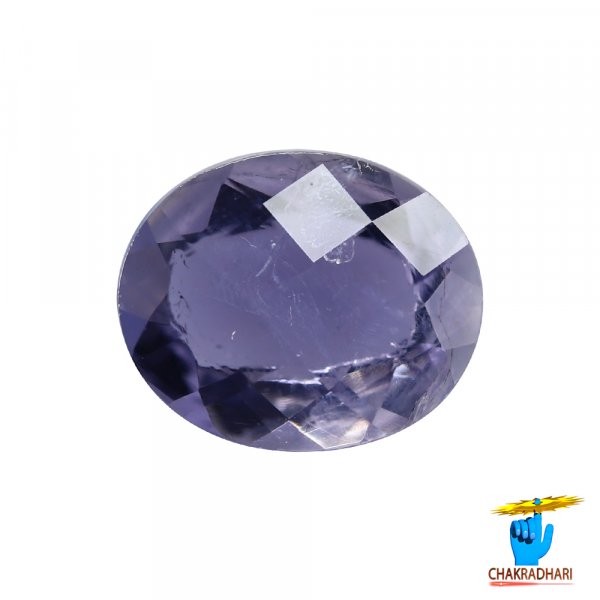 Image of 4.02 Carats Iolite Gemstone With Silver Ring Or Pendant - काका नीली रत्न