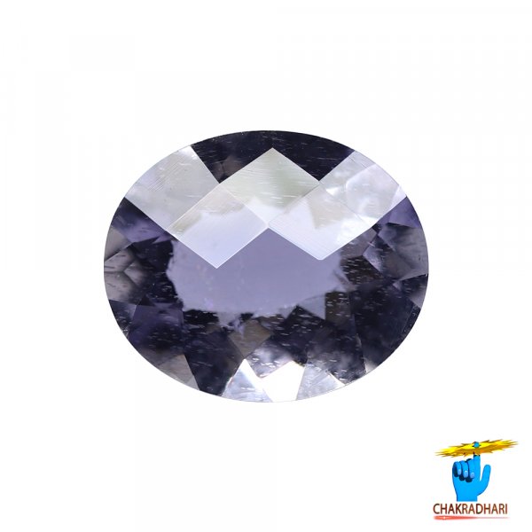 Image of 3.37 Carats Iolite Gemstone With Silver Ring Or Pendant - काका नीली रत्न