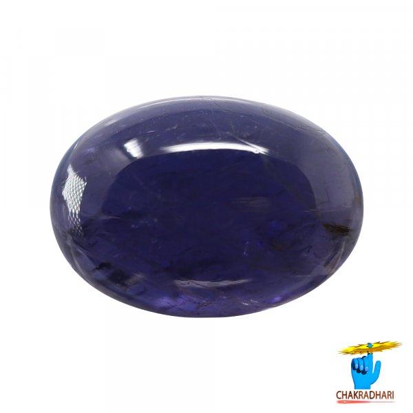 Image of 5.74 Carats Iolite Gemstone With Silver Ring Or Pendant - काका नीली रत्न