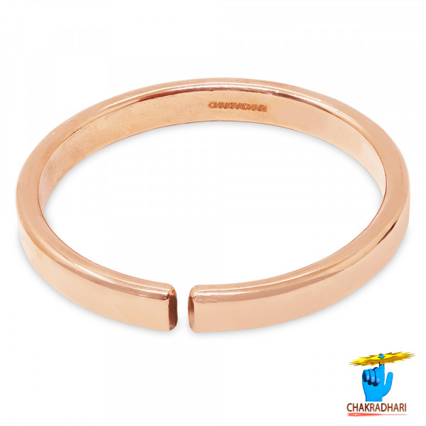 Image of 99.9% Nepaliya Copper Gents Flat Bangle - नेपालिया तांबा पुरुष चपटा कड़ा (65gm)